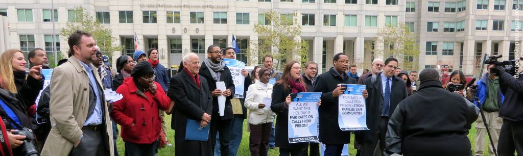 Rally in 2013 to lower the cost of prison phone calls