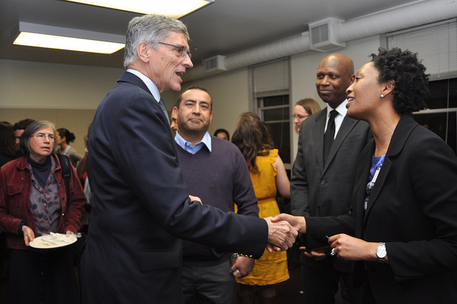 FCC Chairman Tom Wheeler at a townhall in Oakland, CA